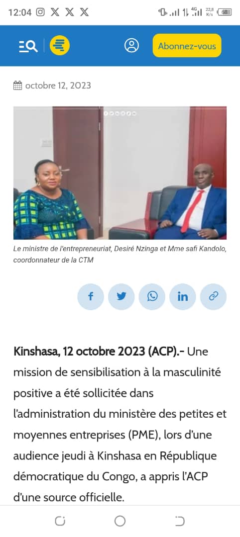ModiriPatricia's tweet photo. Masculinité positive c'est une affaire de tous. https://t.co/OemE1CYPRn