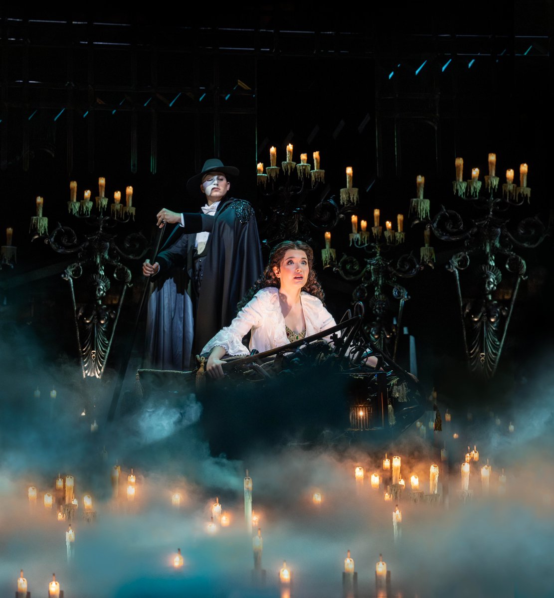 PhantomOpera's tweet photo. 😍 Let the spectacle astound you 😍

Delighted to share the new &amp; official photographs of #PhantomLondon's new cast at His Majesty’s Theatre.

Booking now extended until September 2024! Book to see our cast in London's West End at https://t.co/xmvNMBsY2E 🌹 

📸 Johan Persson https://t.co/4DWqcZ3C2N