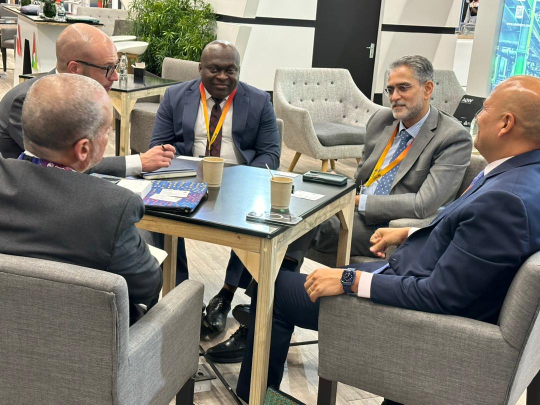 NDWestern's tweet photo. "Many ideas grow better when transplanted into another mind than the one where they sprang up." – Oliver Wendell Holmes.

Photo moments with some of our founding partners. 'Gbite Falade, CEO/MD Aradel Holdings PLC, and some representatives of FIRST E&amp;P.

#AOW2023 https://t.co/UvwzItCcqx