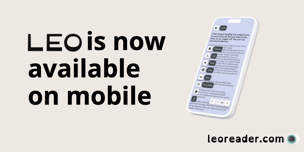 Don't forget - you can now get LEO on mobile - all the same great content, but optimised for the piece of metal and plastic in your hand that runs your life 🎉 Head to leoreader.com to read, watch, and listen right now