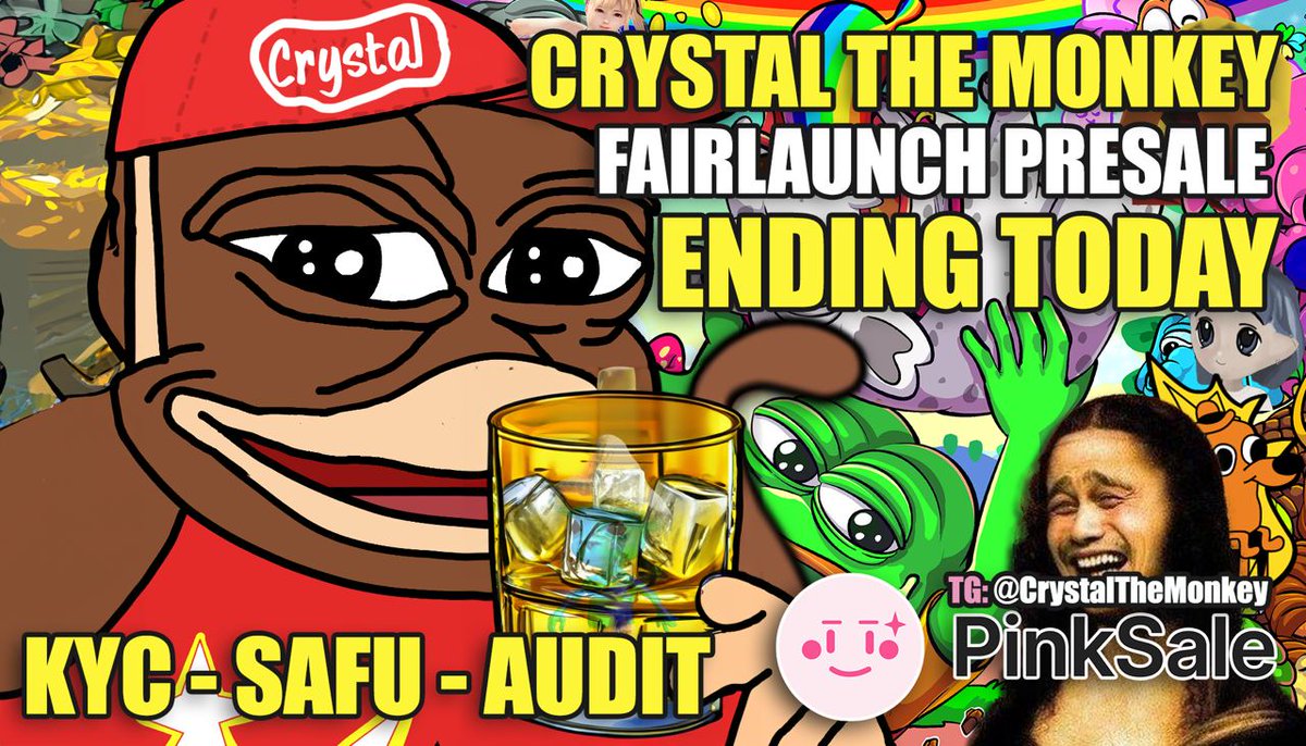 TheMonkeyETH's tweet photo. @TrustWallet But #Crystal is going to be a lucky one for everyone who loves #memecoin 
Presale live now 
#ETH https://t.co/hAcfqJ1O7I