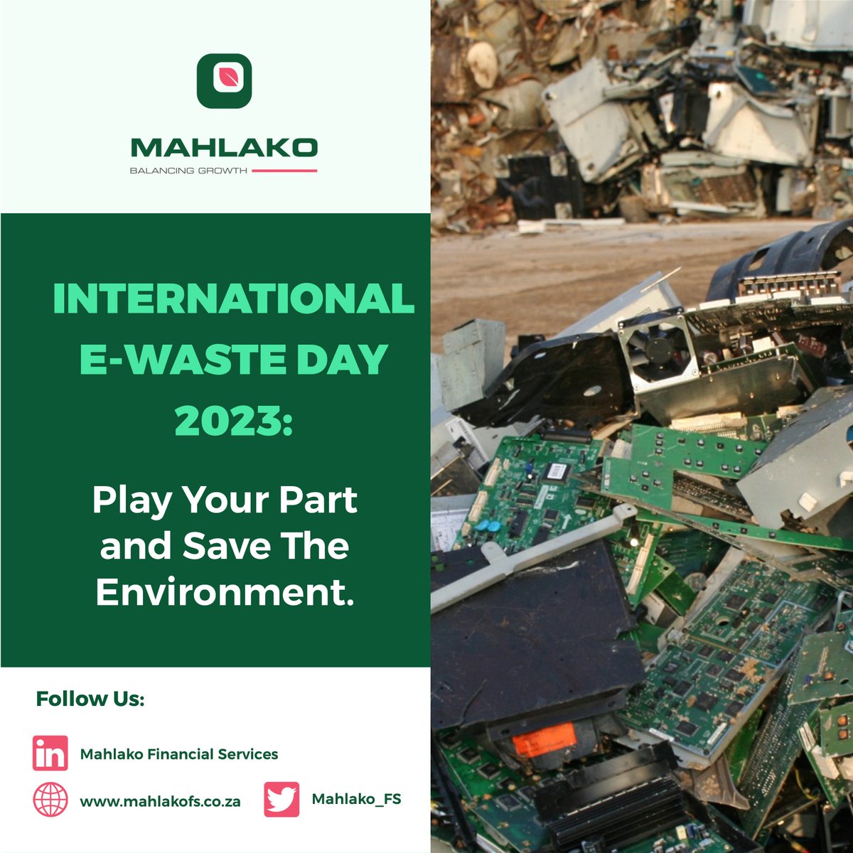International #Ewasteday aims to bring awareness on the importance of recycling electrical items. Let's commit to sustainable consumption, recycling, and reducing our digital footprint. Together, we can make a positive impact on our environment.
#recycling #Sustainability
