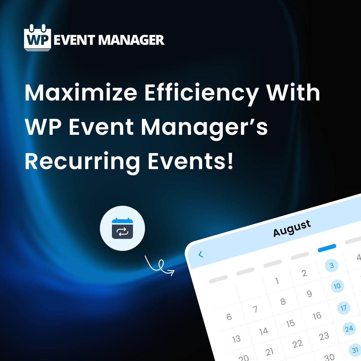 wp_eventmanager's tweet image. Whether it&apos;s daily webinars, monthly workshops, or quarterly seminars, this plugin has got you covered. Simplify event scheduling, engage your audience, and save time with our Recurring Events plugin.

Explore plugin: zurl.co/tid0  

#recurringevents #wordpressplugin