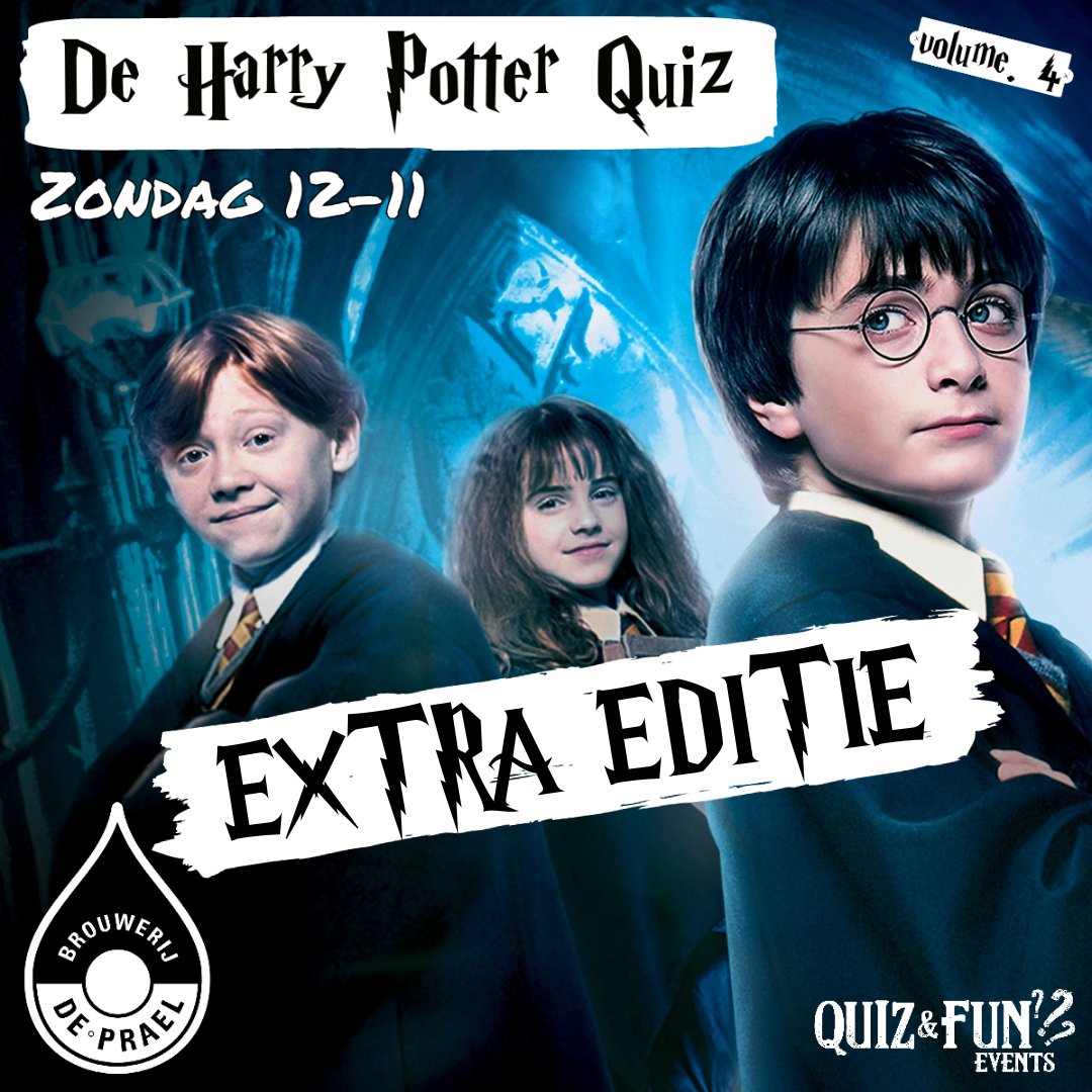 Goed nieuws voor alle fans van #HarryPotter !

quizfunevents.com/agenda/hp4-070…

#DePrael #DenHaag #Pubquiz