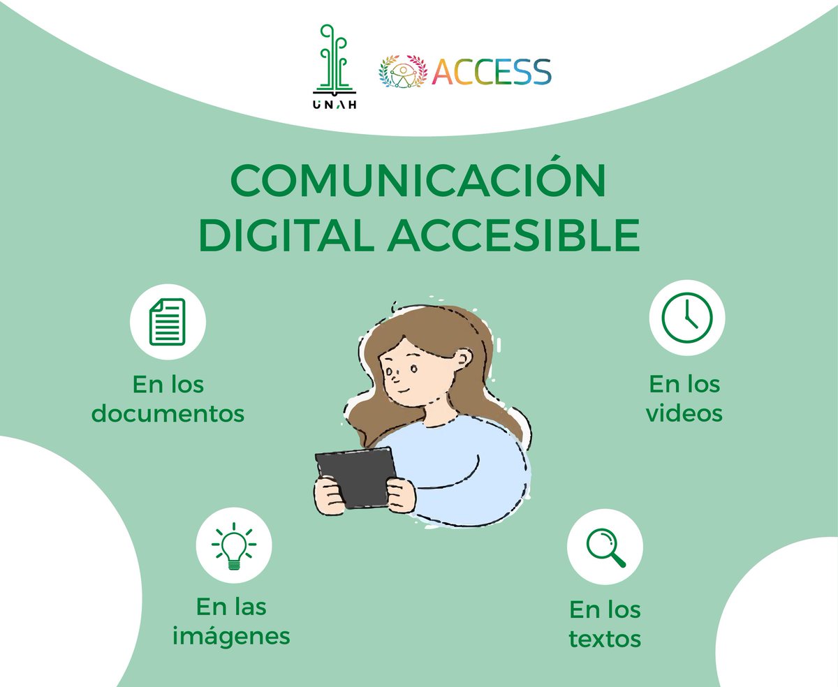 🌱♿ La accesibilidad digital busca asegurar que las personas en situación de discapacidad y sin ella puedan utilizar herramientas, contenidos y distintas tecnologías. 

¿Cómo contribuir para generar contenidos digitales más accesibles?

Sigue hilo 👇🏻