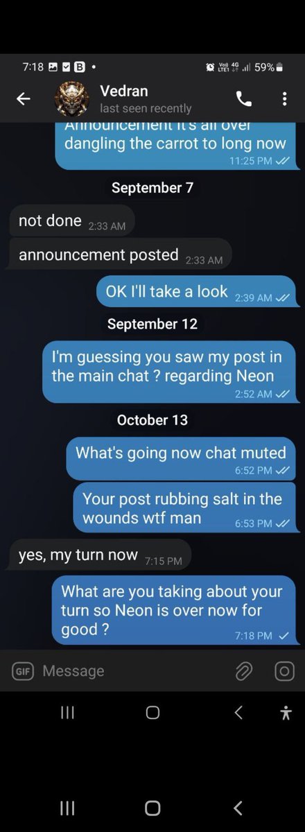 King0fdefi's tweet image. So I made alot public over past couple of days, I also have a lot more... today @NeonVedran decided to close the chat and post some gifs to celebrate his rug pull 
@DinoTomic3 
@NeonLinkGaming @NeonRealmGame 
@ano