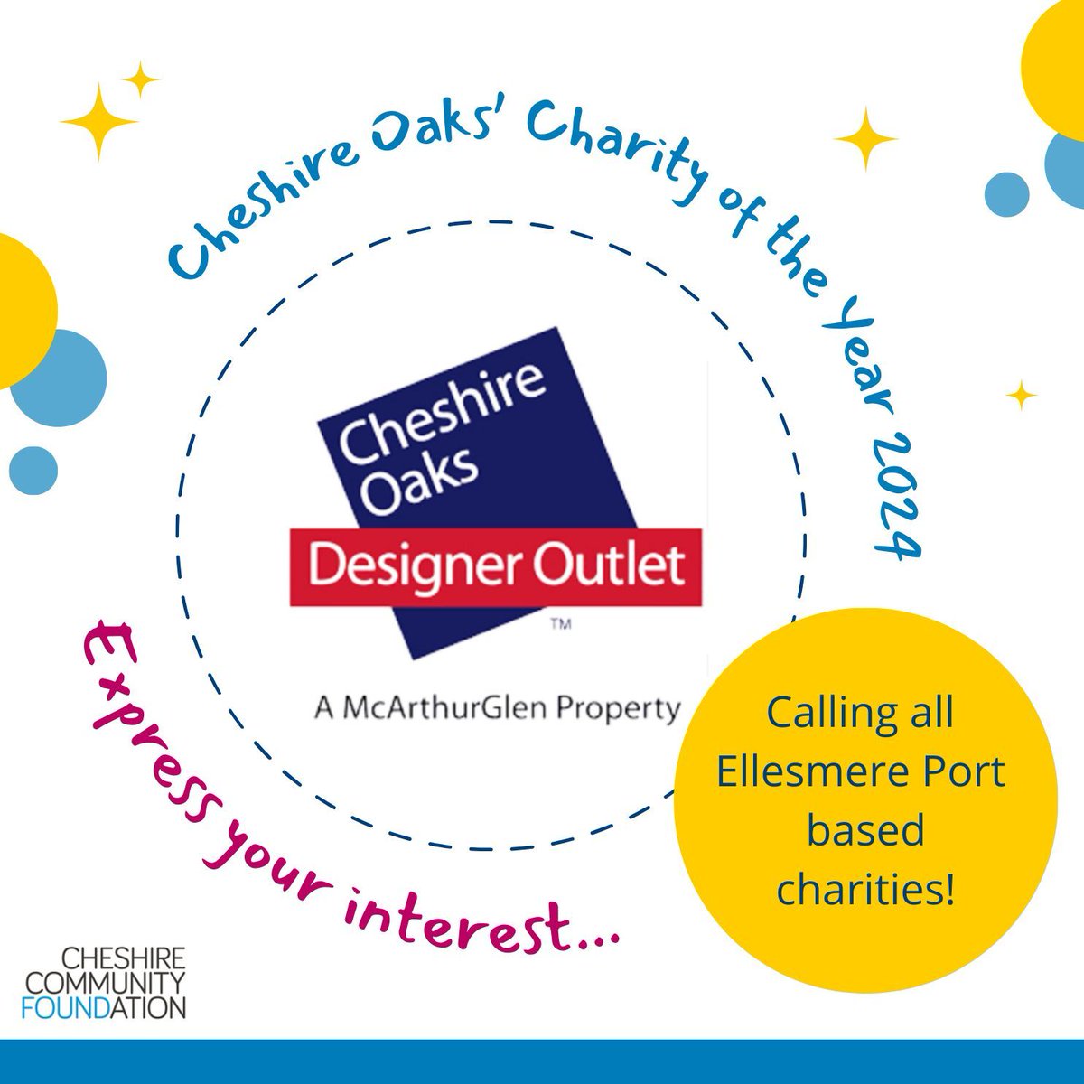Calling all charities in Ellesmere Port - Cheshire Oaks is offering one charity supporting people in Ellesmere Port the unique opportunity to partner with them as their Charity of the Year for 2024! Visit our website if you’d like to express your interest buff.ly/3ZNaMNw