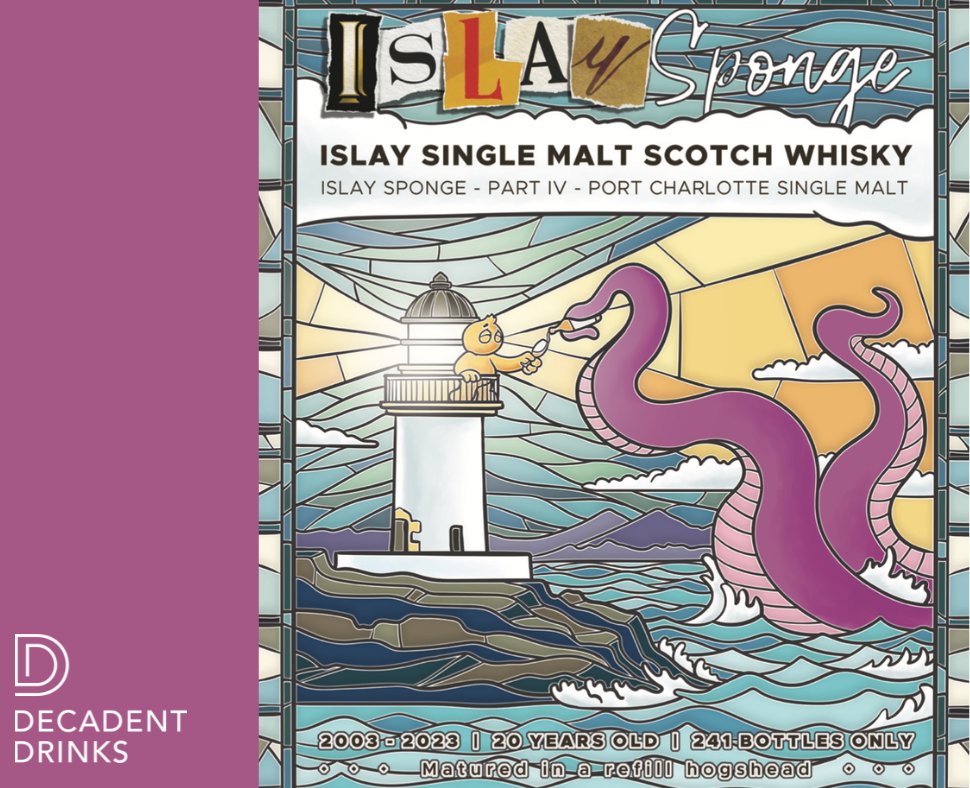 The next release will include Islay Sponge Part IV, a 2003 Port Charlotte which has matured full term in a trusty refill hogshead which we have bottled at natural cask strength

#DecadentDrinks #IslaySponge #Islaysinglemalt #loveislaywhisky #PortCharlottesinglemalt #Bruichladdich