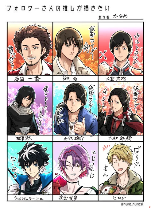 別垢で描いたフォロワーの推し 