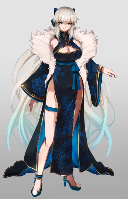 モルガンPU!! 夏コミ本で描いたチャイナドレスモルガンです  #FGO