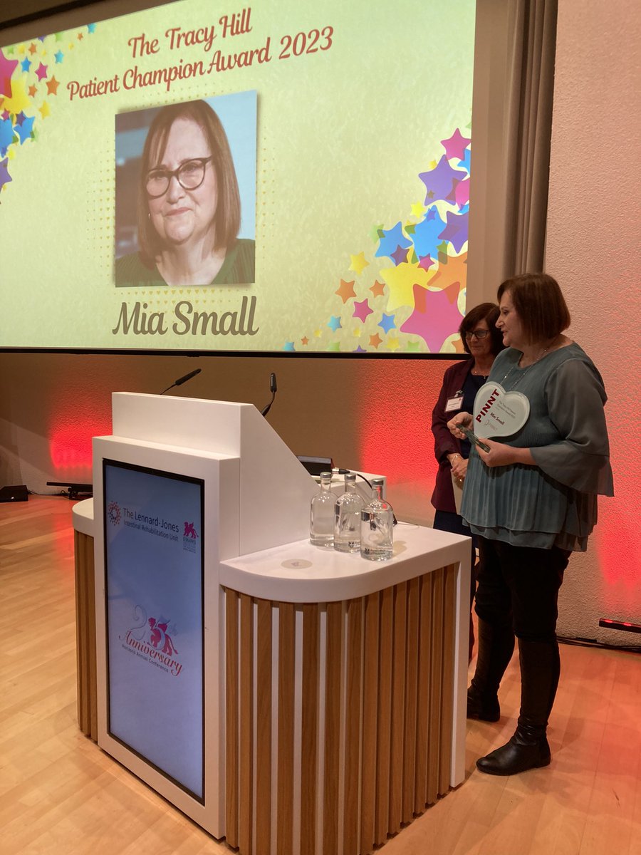 @miasmall9 winning the Tracey Hill award from @PINNTCharity What an amazing nurse and @StMarksHospital are lucky to have her passion and expertise @NNNGUK @BAPENUK Horizons2023