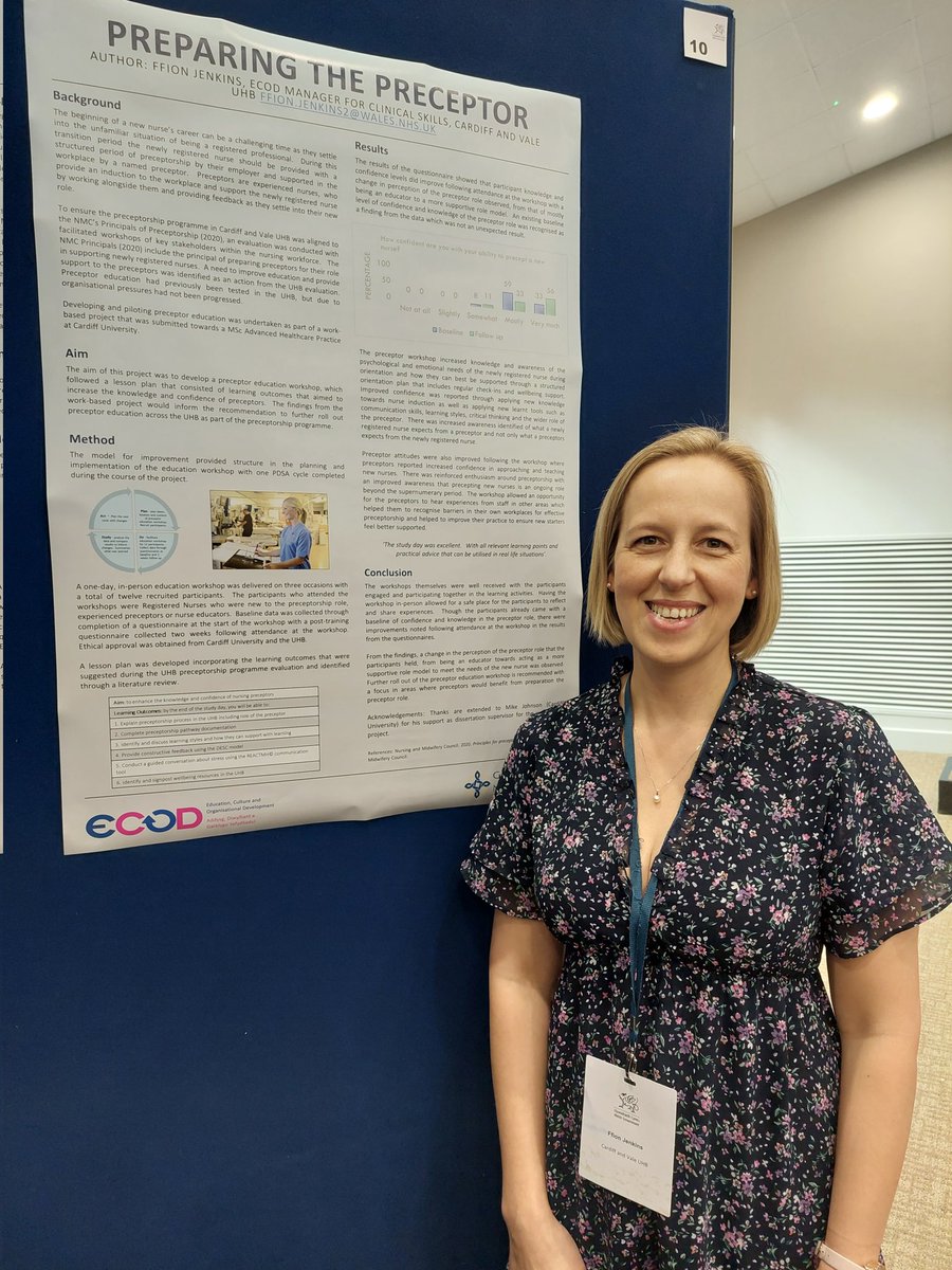 Feeling inspired at today's nursing conference and proud to share my poster! #CNOCymru @CAV_ECOD