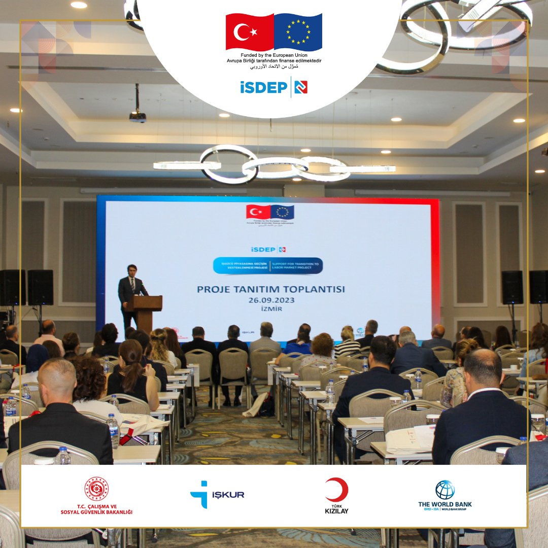 📌<a href="/EUDelegationTur/">AB Türkiye Delegasyonu🇪🇺EU Delegation to Türkiye</a> #FRiT-2 Fonu kapsamında <a href="/WorldBankTurkey/">World Bank Türkiye</a> Teknik Desteği ile <a href="/csgbakanligi/">T.C. Çalışma ve Sosyal Güvenlik Bakanlığı</a> <a href="/csgb_uigm/">Uluslararası İşgücü Genel Müdürlüğü</a> <a href="/TurkiyeIsKurumu/">İŞKUR</a> ve <a href="/Kizilay/">Türk Kızılay</a> tarafından yürütülen <a href="/ISDEP2/">İşgücü Piyasasına Geçişin Desteklenmesi Projesi</a> Tanıtım Toplantıları Adana, Bursa, Gaziantep, İstanbul, İzmir, Konya, Kocaeli ve Şanlıurfa illerimizde düzenlendi.🤝