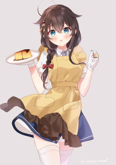 「brown hair yellow apron」 illustration images(Latest)