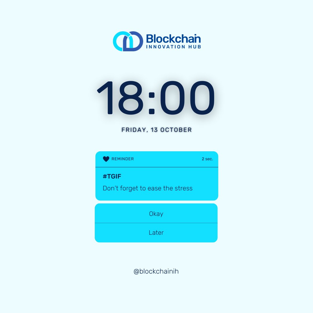 The weekend is upon us…

So don’t forget to ease the stress😎 #blockchain #techandinnovation #fridayfeeling