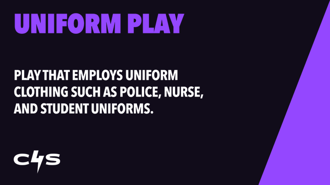 What's your favorite Uniform Play clip on C4S?  🔁Repost if you love getting dressed up! https://t.co
