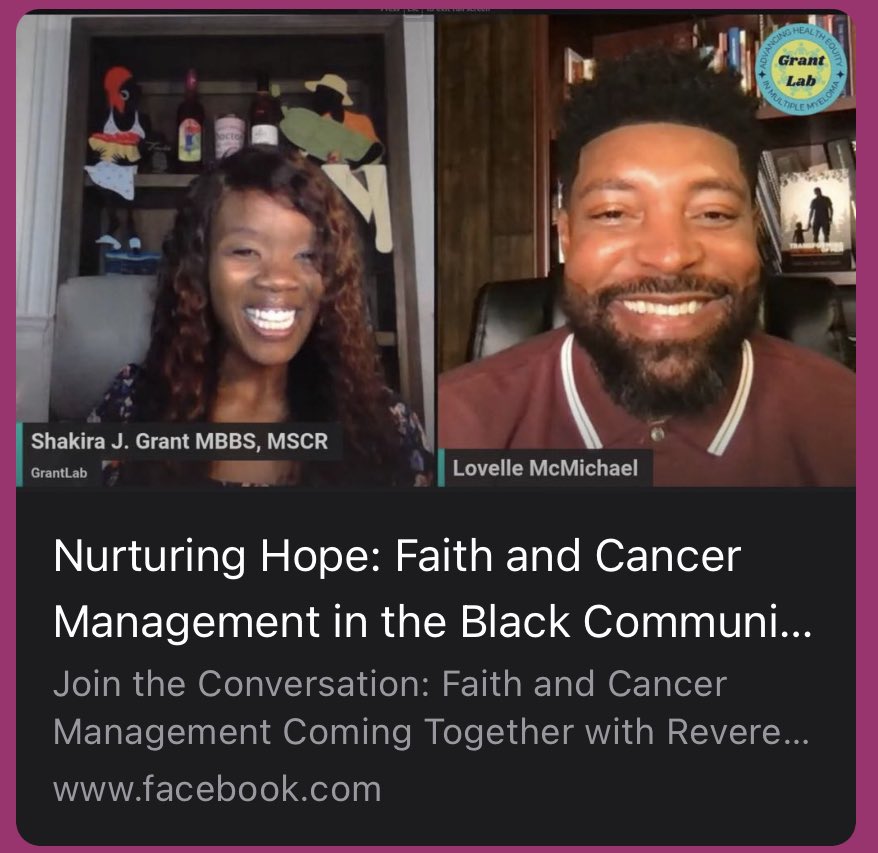 Oct 12th: we had an amazing conversation w/t Rev. McMichael a national leader committed to transforming the lives of #Black men & keeping his congregation healthy.We talked about faith,community engagement & forming partnerships w/t faith communities to address health disparities