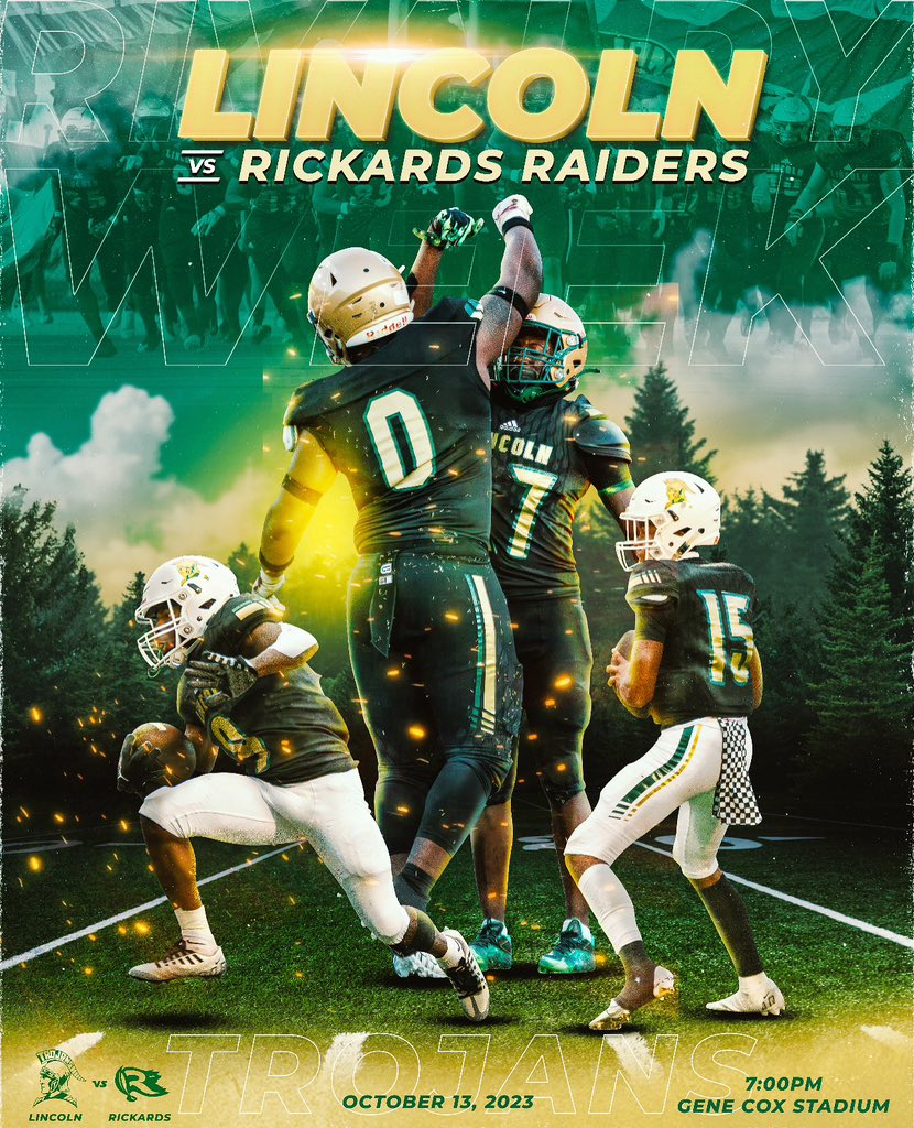 Linc_TrojansFB's tweet photo. Weβve been waiting on this one.
#SFFSβοΈ #DistrictWeekπ #BeatRickardsπ΄ββ οΈ https://t.co/3M3NDMYUnv