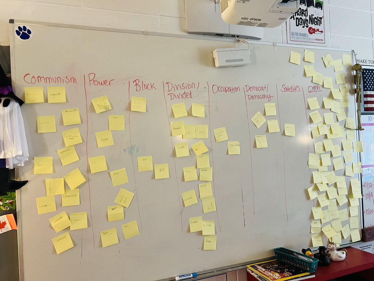 If you aren’t using the “10 most important words” strategy you should be! I ❤️ the “50 Strategies to Boost Cognitive Engagement” book🙌 We used this strategy for our Cold War study &amp; it’s a great tool to foster discussion! <a href="/RebeccaStobaugh/">Rebecca Stobaugh</a> <a href="/TheNMSWildcats/">Northwestern Middle School</a>