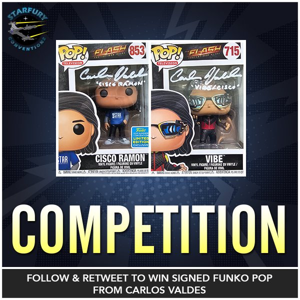 It's #competition time!

We are giving are two <a href="/OriginalFunko/">Funko</a> of Cisco Ramon from the CW series #theflash signed by Carlos Valdes.

For a chance to win them, simply follow us and retweet this post.

The winner will be chosen on Sunday.