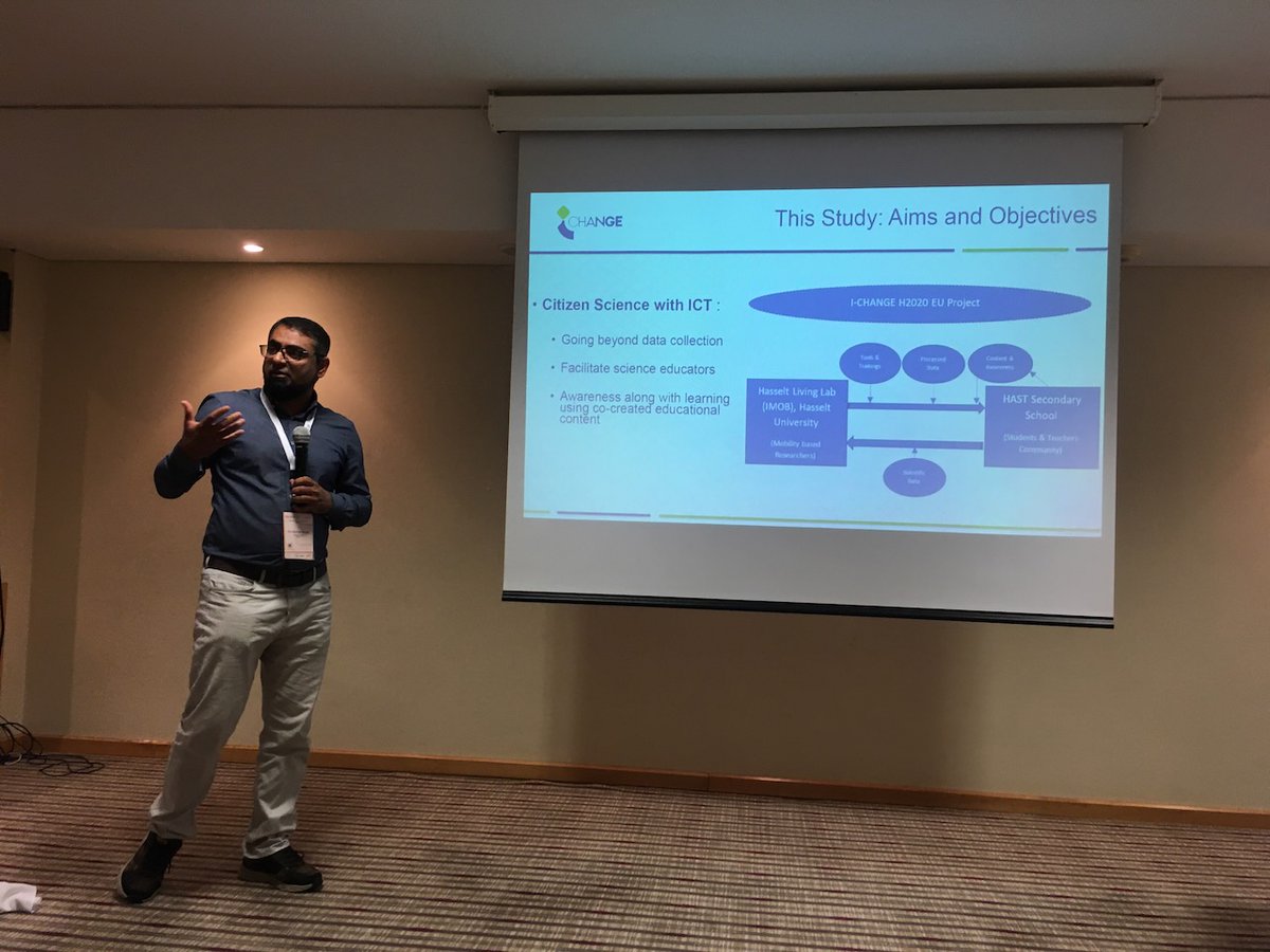 At the recent #INSTIL workshop Prof. Dr <a href="/adnanres/">Muhammad Adnan</a>  presented our collaboration with local highschool <a href="/campushast/">Campus Hast in actie</a> as part of the <a href="/ICHANGE_EU/">I-CHANGE</a> Hasselt Living Lab. Together with high school students, we will use citizen science as a lever for climate change awareness. #LocalAction