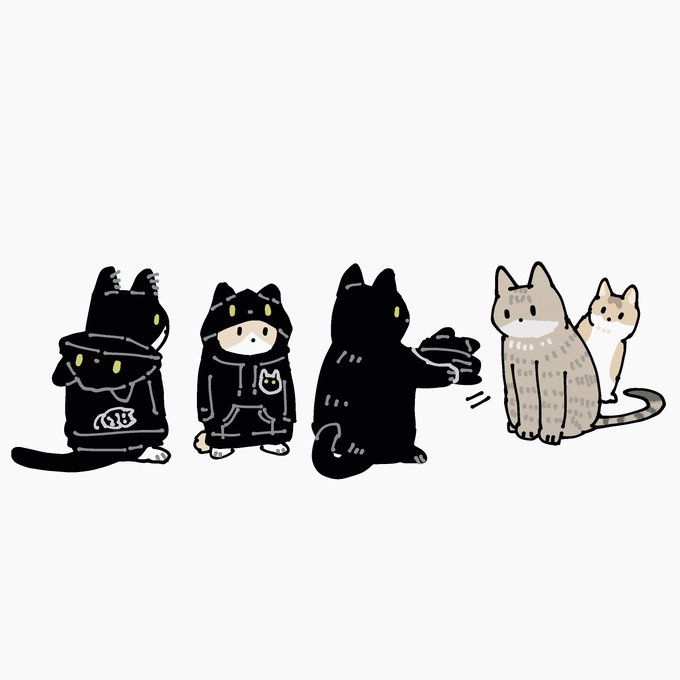 「black headwear clothed animal」 illustration images(Latest)
