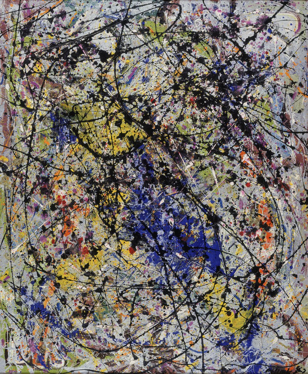 Jackson Pollock created a "Reflection of the Big Dipper" (1947), which is one of the most recognizable star patterns in the night sky 🌟 (in Dutch know as 'het steelpannetje') 🍳. 

Do you recognize it? The work is on view in our collection presentation before 1950.