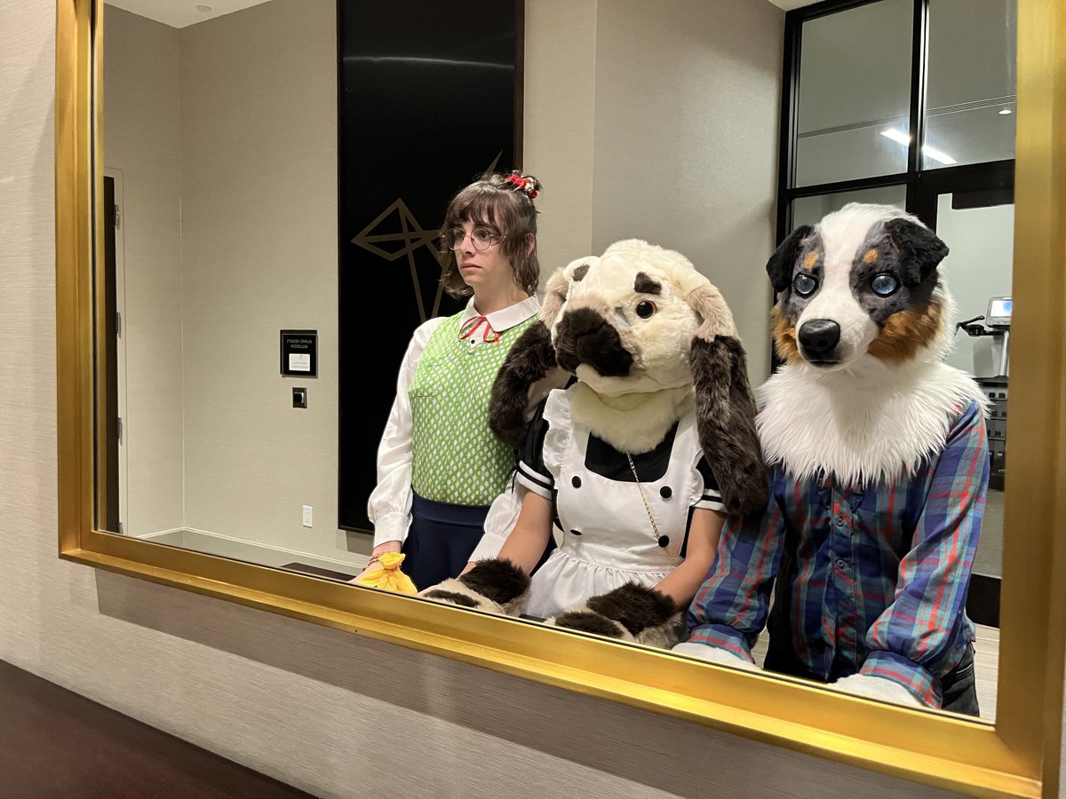 piebaldy's tweet photo. we arrived late last night!! #FursuitFriday #ACFI2023 https://t.co/QAOgUEcFsw