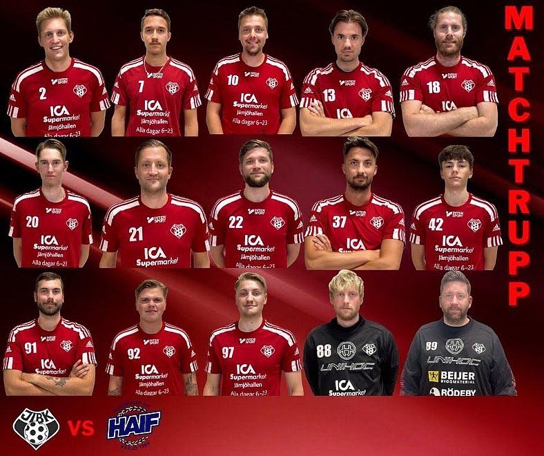 JamjoIBK's tweet photo. 🚨GAMEDAY, HEMMAPREMIÄR🚨TRUPPEN FÖR KVÄLLENS MATCH👇🏼
20:00 i Jämjö Sporthall, det ryktas om lapp på luckan 🔖  Vi ses ikväll! https://t.co/BDzB0QFyPh