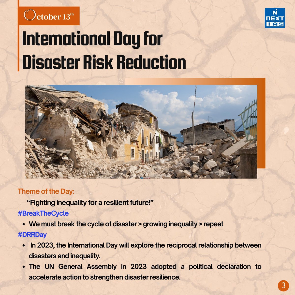 NEXTIAS_Delhi's tweet image. Let us learn more about the International Day for Disaster Risk Reduction (IDRR) and this year's theme and its significance. 

Read More: nextias.com/blog/internati…

#nextias #UPSC #October13 #DisasterReduction #DisasterManagement #UPSCPrelims2024
