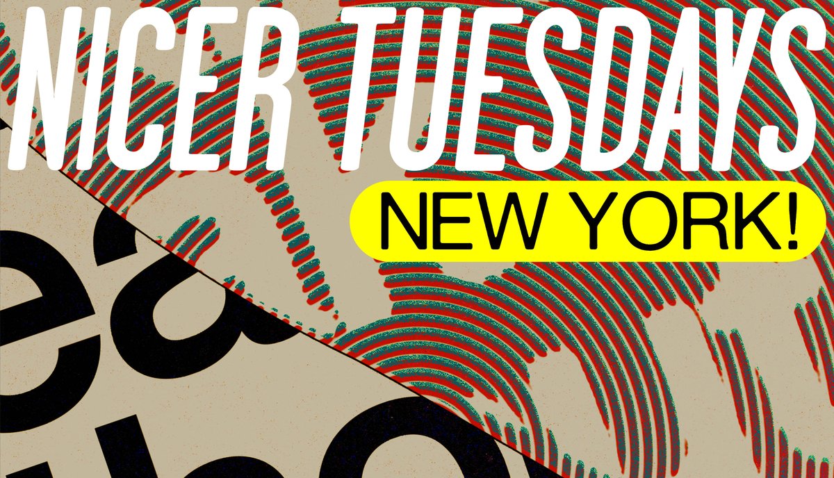 Nicer Tuesdays is heading back to NYC!

The <a href="/itsnicethat/">It's Nice That</a> event will be on Tues 24 October at the Cooper Union and we'll be joined by graphic designer Elliot Ulm, illustrator <a href="/pingszoo/">Ping Zhu</a> and photographer <a href="/photoDre/">Andre D. Wagner</a>. Dream line-up!

For more info and tickets > itsnicethat.com/articles/nicer…