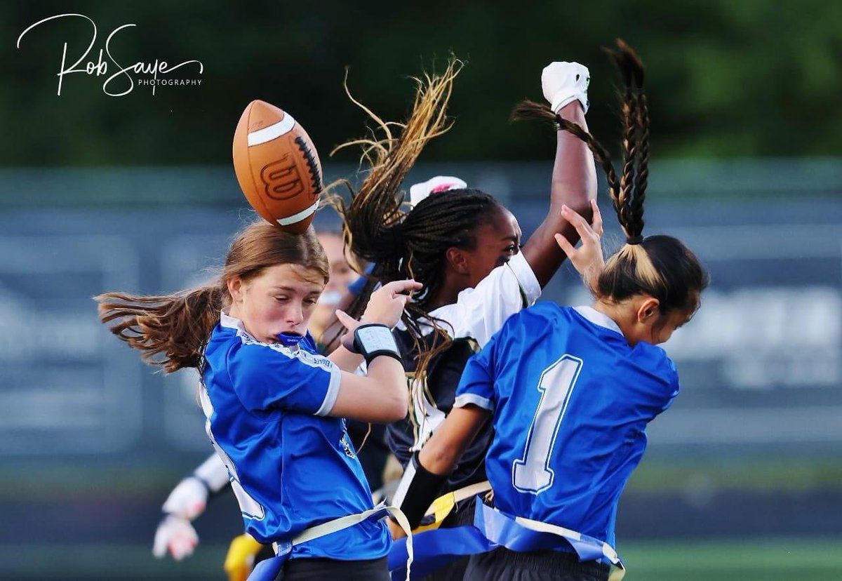 This ain’t yo momma’s  flag football! #itstheRowes #goWest #Aniyahtheathelete #GHSA