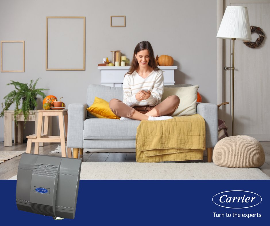 WichitaHeating's tweet photo. Did you know in cooler months dry air feels colder? This fall, instead of turning up the thermostat, turn up the humidity with a Carrier humidifier. https://t.co/gqffJHNWVH