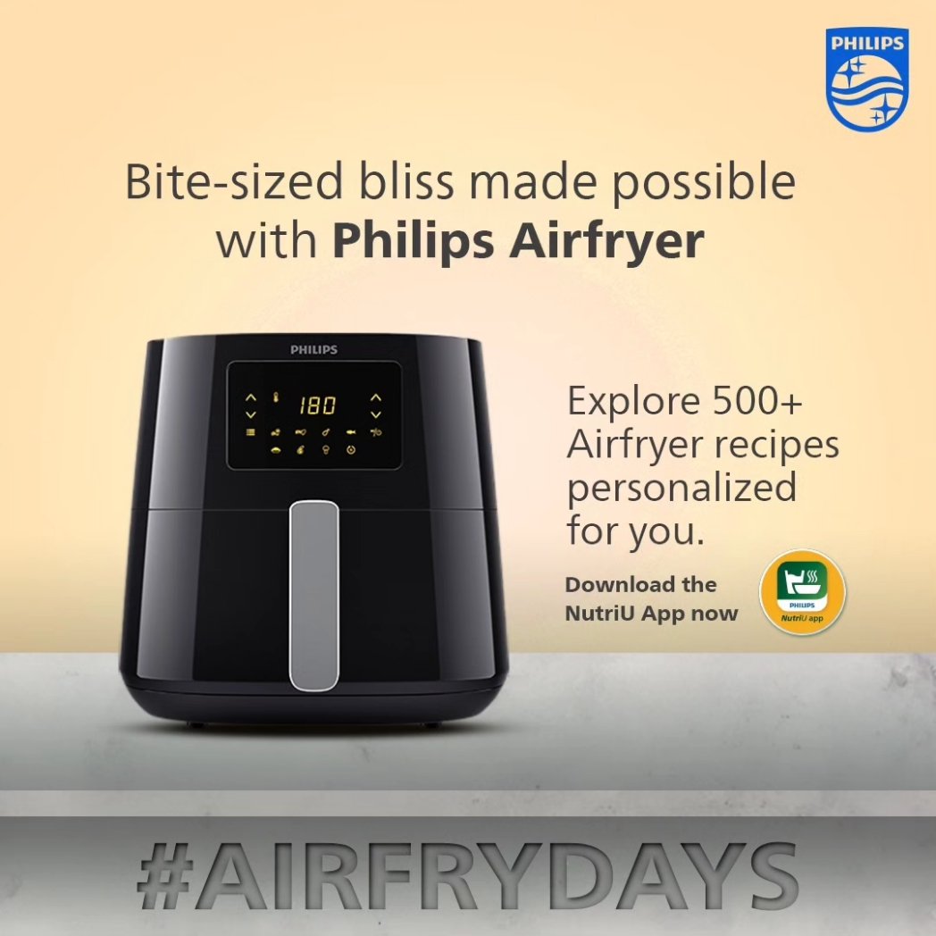 PhilipsHomeIN's tweet image. The crispy golden goodness of comfort food! For more recipes,download the NutriU App today!

#recipe #airfryerrecipes #breadroll #airfriedbreadroll #airfrydays #philipsappliances #philipsairfryer