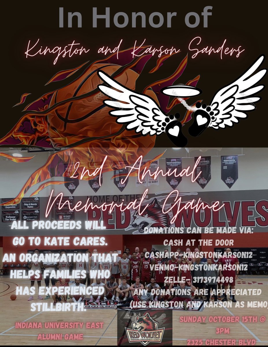 DSanders1108's tweet photo. 🚨This upcoming Sunday the second annual Karson and Kingston Memorial Game! Game will be played at 3 PM. Asking for donations via cashapp/venmo/zelle/cash that will be donated to Kate Cares. If you can’t make it to the game feel free to send a small donation to a great cause 👼🏽👼🏽 https://t.co/a2ptBywnOS