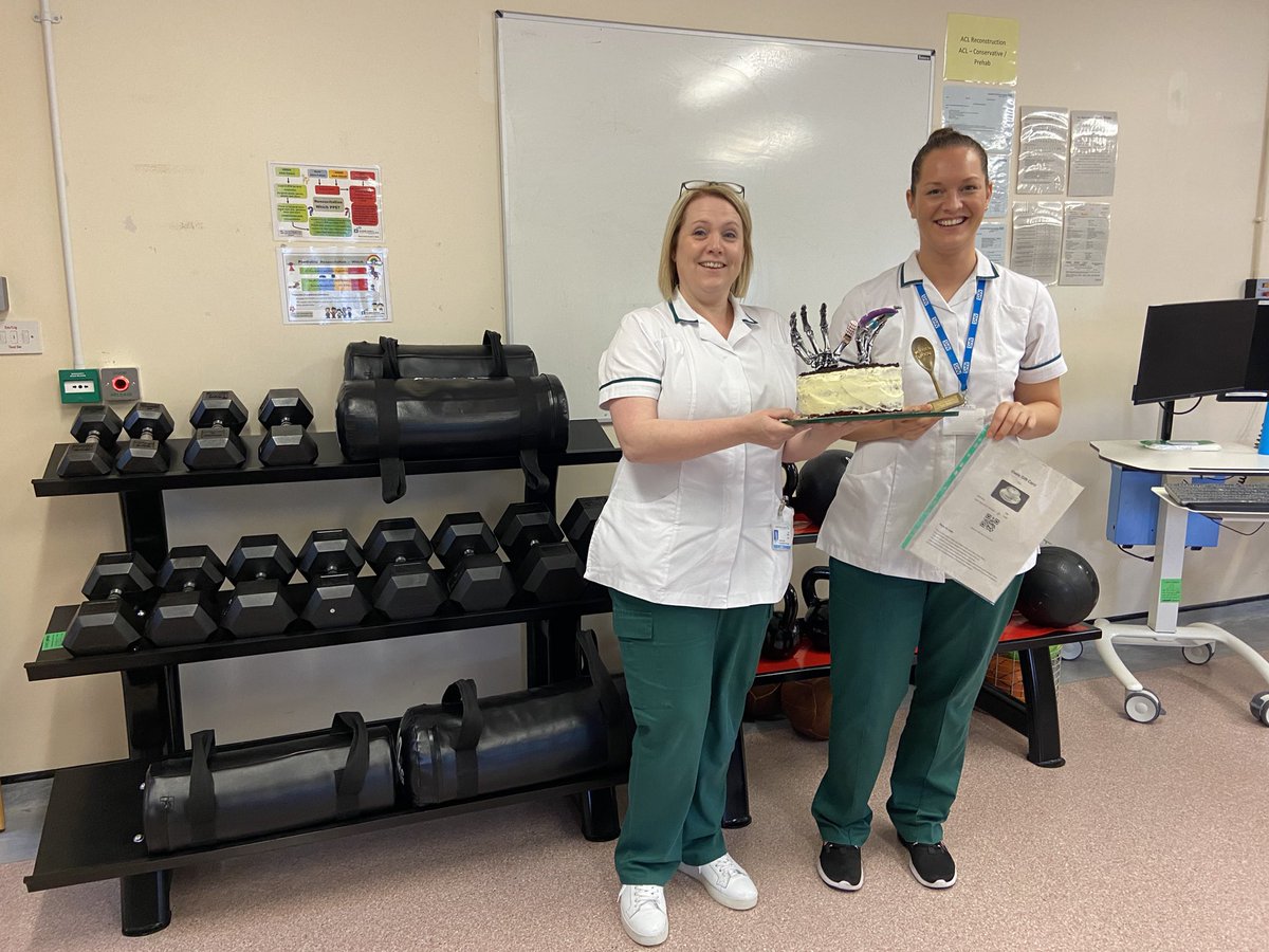 JoPerry28059408's tweet photo. Not only is our state of the art gym used to rehab our patients, it’s also used to eat cake! AHP day celebrations underway with a bake off! Well done @HandTherapyLTH first prize for the themed cake 😋 https://t.co/SMWKhhXajh