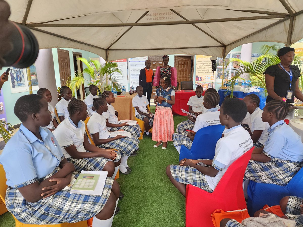 MaureenHirwa's tweet photo. Million girls in South Sudan represent infinite possibilities for leadership &amp; positive change when empowered to creating more just and sustainable societies

Our #Rep4ADay Genesis asks for a peaceful Country &amp; education for every girl to thrive

#LetGirlsLead
#Musharaka4Tanmiya https://t.co/1lyNIWnC9w