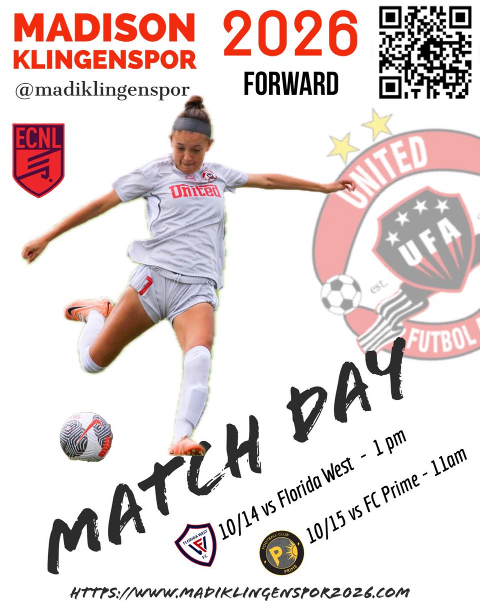 MadiKlingenspor's tweet photo. We are back at home #FowlerPark this weekend against Florida West &amp; FC Prime. 

Let’s go @UFA08G_ECNL !!! 

@UnitedFA_ECNL 
@ECNLSoutheast 
@ECNLgirls
@ImYouthSoccer 
@TopDrawerSoccer 
@TheSoccerWire 
@PrepSoccer https://t.co/gHmTpZPMjW