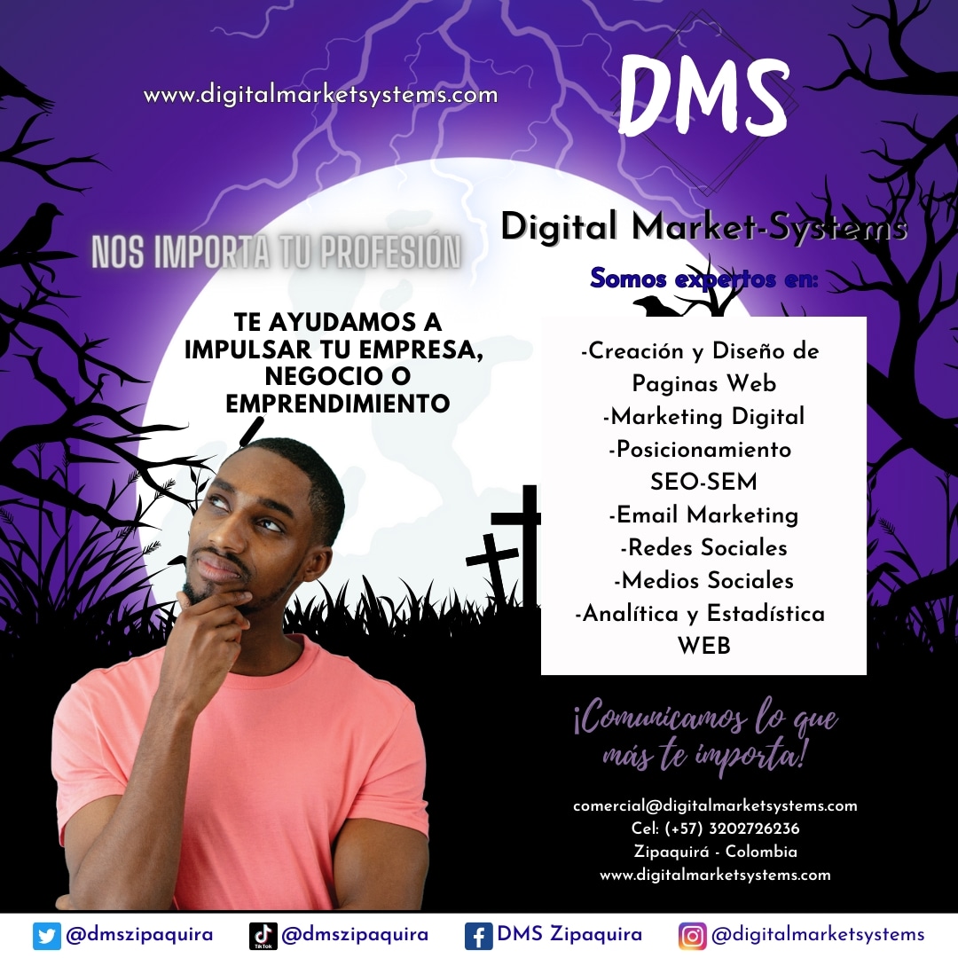 dmszipaquira's tweet photo. 💡Te ayudamos a impulsar tu empresa, negocio o emprendimiento.
Somos expertos en: 🪄
• Creación y Diseño de Páginas Web #diseñoweb
• Marketing Digital #marketingdigital
• Posicionamiento SEO-SEM #seo
• Email Marketing #publicidad
• Redes Sociales y Medios Sociales https://t.co/jm0bFWZ2i2