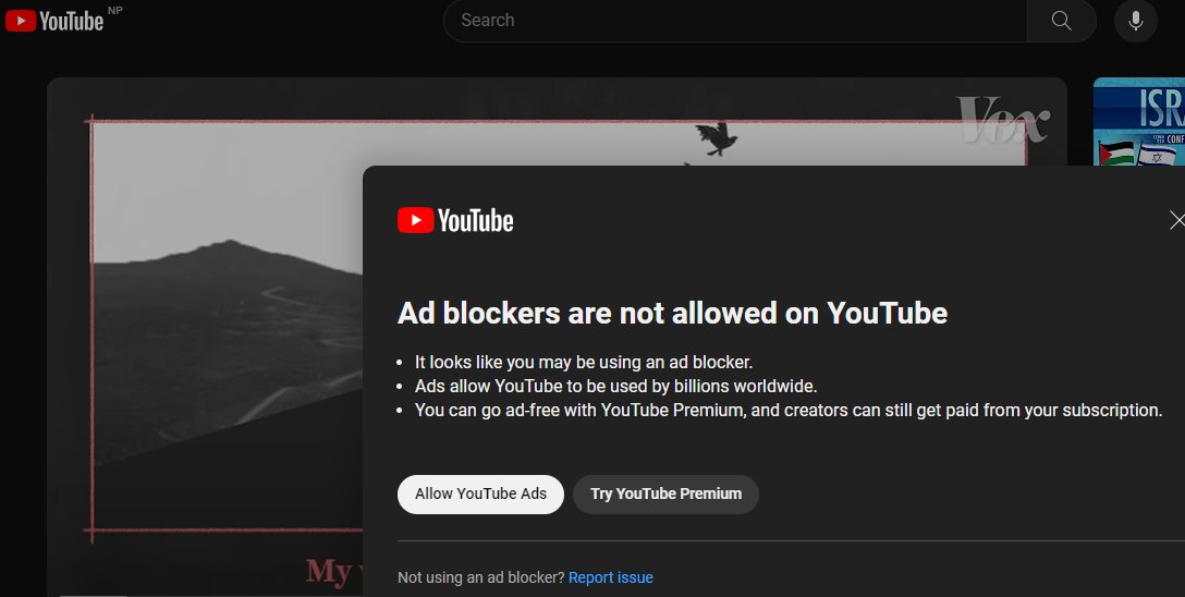 BirajGtm's tweet photo. @YouTube hitting users with Ad Blockers!
FU!! https://t.co/j2OasrSVGG