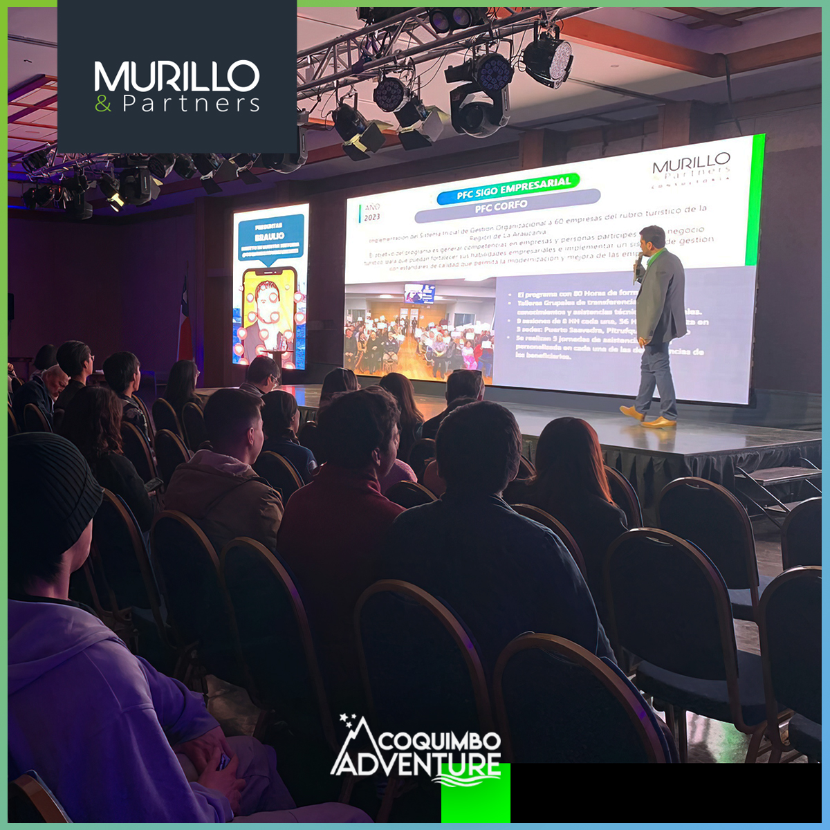 MurilloPartners's tweet photo. Participamos como patrocinador y expositor de la primera Cumbre Internacional de Turismo Aventura y Naturaleza, @coquimboadventure2023, ejecutada por @touristedchile 🏄🌎
Agradecemos la oportunidad de participar y ser parte de este maravilloso evento.👏

#SomosTurismoSostenible https://t.co/TDQZFYFA3a