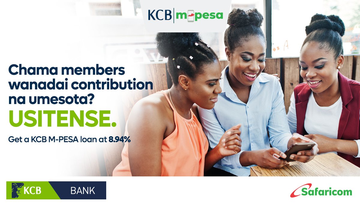 KCBInKenya's tweet photo. Watu wa chama mpo? Get a KCB M-PESA loan today and sort contribution ya chama. Go to your M-PESA App, select KCB M-PESA &amp; borrow today. 

#KCBMPESA #Usitense https://t.co/jmeeqsLJHN