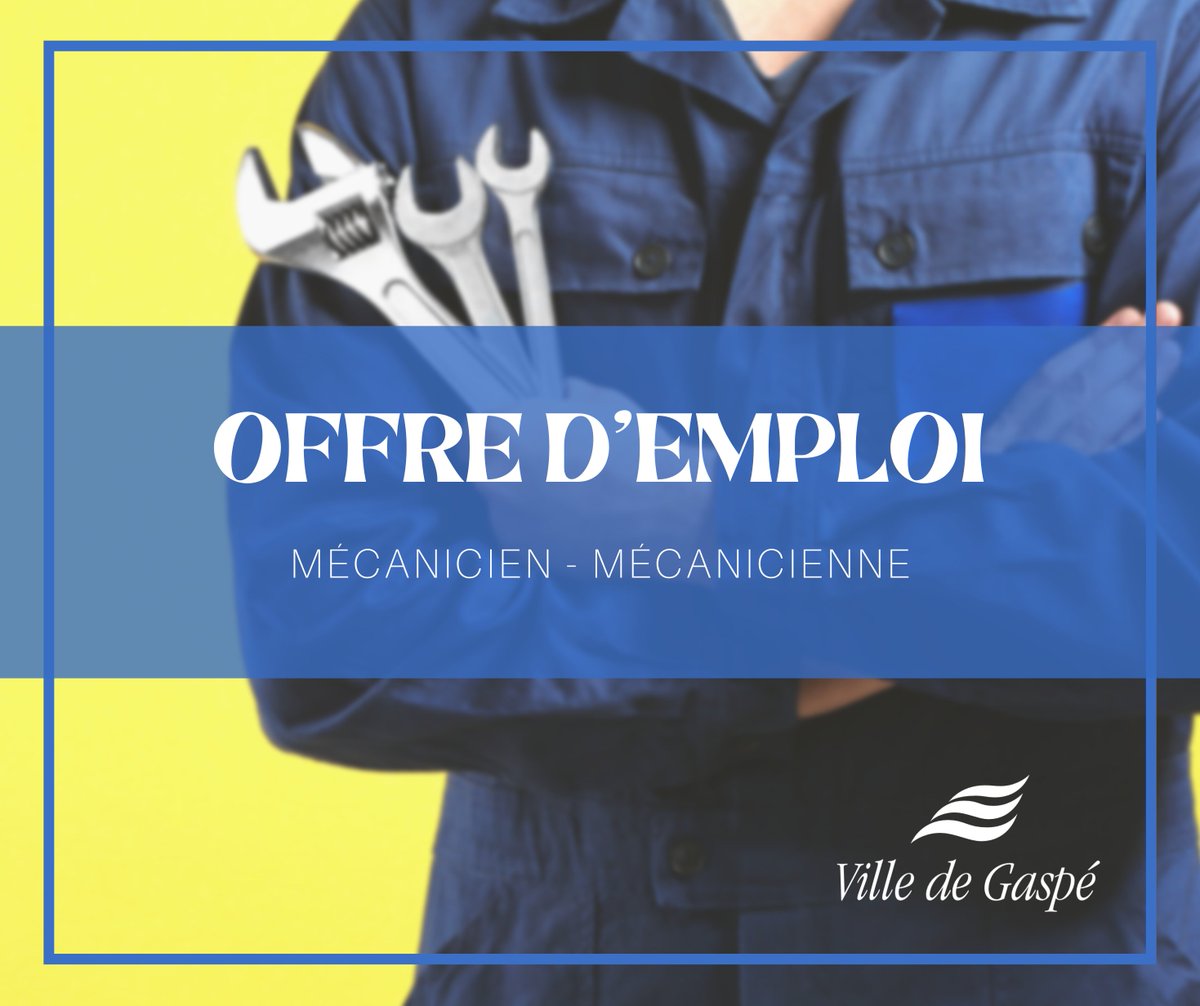 Tu as le goût de travailler et d’évoluer dans un environnement convivial et stimulant? C'est l'occasion de rejoindre l'équipe de la Ville de Gaspé! Nous avons présentement un poste de Mécanicien-Mécanicienne à combler: vu.fr/phrzH
#Gaspé #GaspéPurPlaisir #OffreEmploi