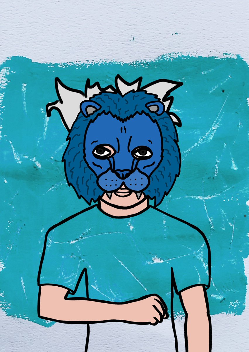 Today, I feel like a blue lion; unique in spirit and fierce in heart.👀 #hashmasks