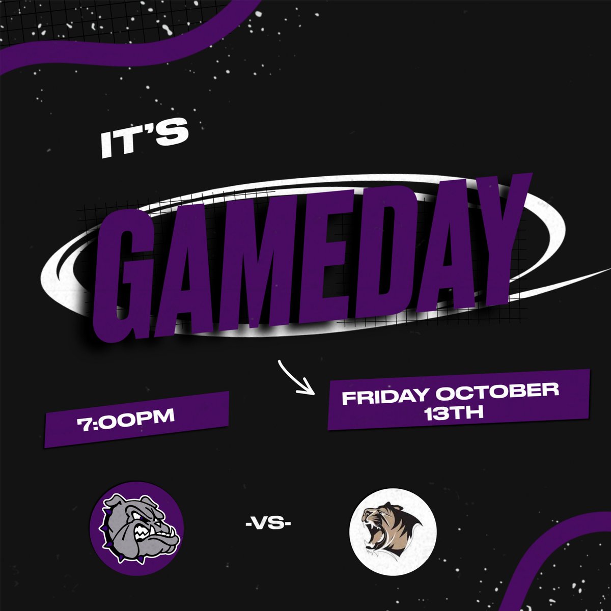 FayBulldogs's tweet photo. Happy Friday the 13th!  Grab your jacket and come out to Harmon Field tonight and cheer on the  Bulldogs when we will host Bentonville in what is sure to be an exciting game. Kick off is set for 7:00. Good luck Bulldogs!! https://t.co/1jsGWIdfhk