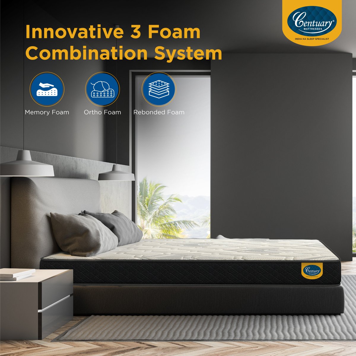 CentuaryKiSleep's tweet photo. Centuary #PosturePro provides your back the support it needs with our 3-Foam Combination System, and keeps you cool all night long with Centuary's proprietary #CopperGelTechnology! 

#CopperSleepIsBetterSleep #BackSupport #SleepComfort #QualitySleep #IndiaKaSleepSpecialist https://t.co/OWzDhOwThf