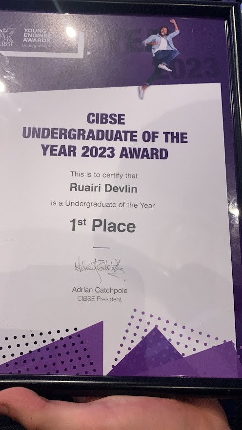 Please join us in sending huge congratulations to Graduate Mechanical Engineer, Ruairi Devlin, who was named <a href="/CIBSE/">CIBSE</a>  Undergraduate of the Year last night. We’re extremely proud of Ruairi's dedication and hard work and are so pleased he's been recognised.🥇
cibse.org/what-s-on/cibs…