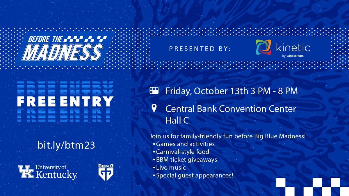 Come check out the free Before The Madness event hosted by <a href="/GenG/">Gen.G Esports</a>! I will be there TODAY at 3:30 for a meet and greet, autograph signings, and a UK giveaway. There will also be a petting zoo and carnival games! See y’all soon 🫶