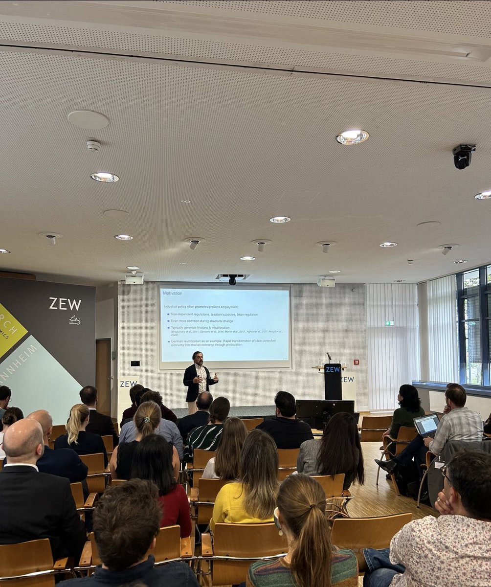 Very Interesting talks around innovation, entrepreneurship, firm productivity and industry at the 5th ZEW International Conference on the Dynamics of Entrepreneurship #zew