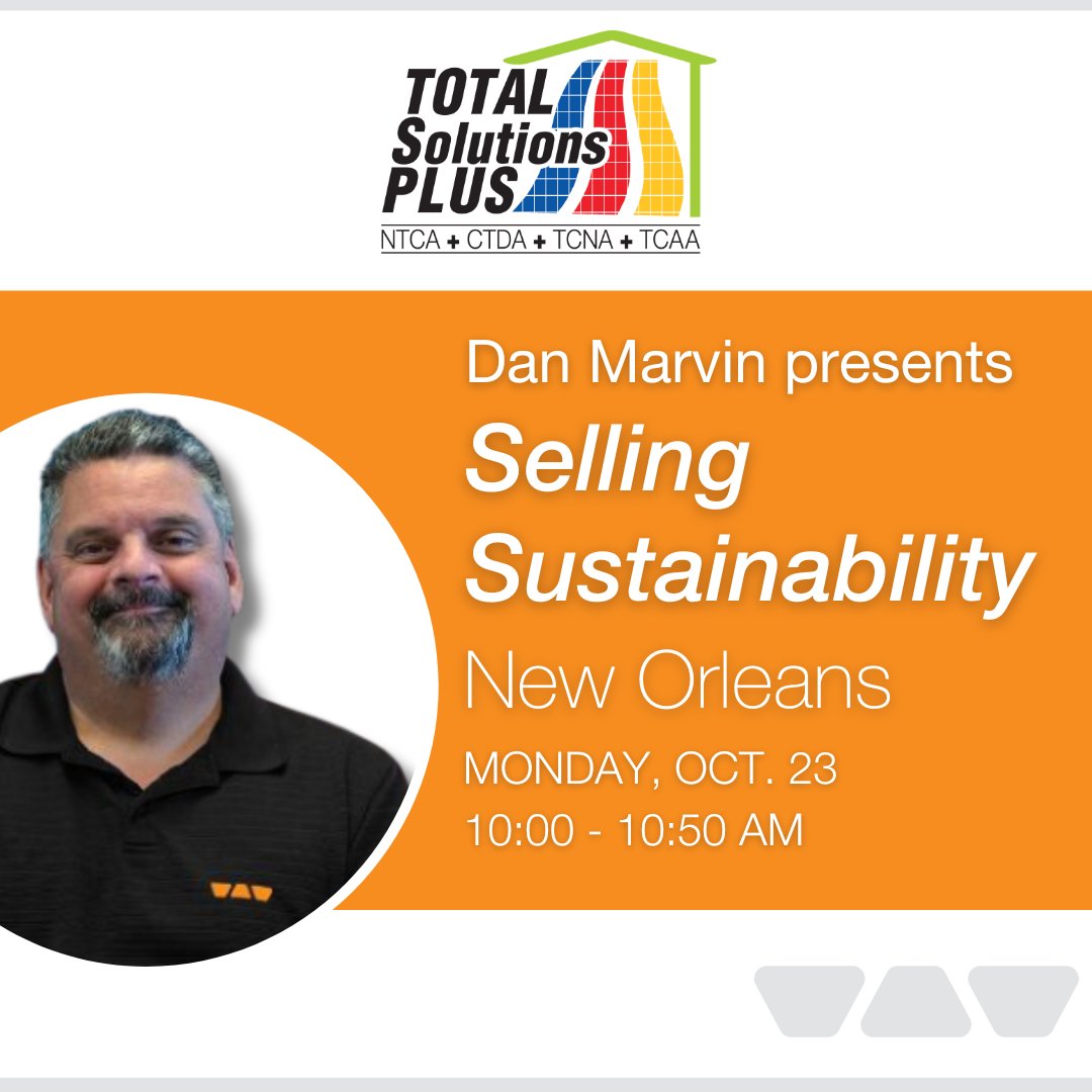 schluterNA's tweet photo. Heading to #TotalSolutionsPlus in New Orleans later this month?
Be sure to join Dan Marvin as he talks about "Selling Sustainability - Using sustainability as a Differentiator in a Competitive Market".
For more info and to register for the conference: https://t.co/IibS4dlkBS https://t.co/2hZRbpXDT1
